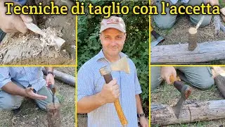 Tecniche di taglio e norme di sicurezza con l'accetta.
