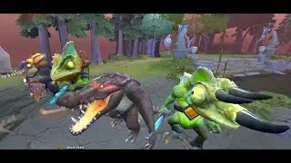 Reptilian Refuge Radiant creeps and Dire Creeps Preview - Dota 2 The International Battle pass 210