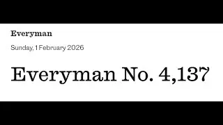 The Observer Everyman Crossword No. 4,137 - 01/02/2026