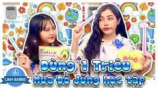 Dùng 1 Triệu Mua Tất Cả Đồ Dùng Học Tập Và Cái Kết I Linh Barbie Vlog