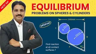 EQUILIBRIUM IN ENGINEERING MECHANICS | SPHERE AND CYLINDER PROBLEM 16  @TIKLESACADEMYOFMATHS