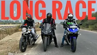 Yamaha YZF R3 vs Royal Enfield Continental GT 650 vs TVS Apache RR310 || Long Race ||