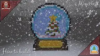 How to build a pixel art Snow globe in Minecraft!!