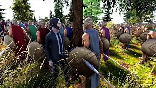 100 JOHN WICK AMBUSHED BY 1,000,000 SPARTANS | Ultimate Epic Battle Simulator 2 | UEBS2