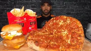 (ASMR) DOMINO'S PIZZA, FILET-O-FISH, MCDONALD'S FRIES MUKBANG (MY FAVORITE MEAL)