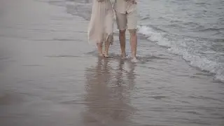 Family photoshoot on the beach in Fujeirah, UAE. Cinematic video