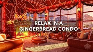 Cozy Christmas Jazz Piano 🎄 Relaxing Fireplace Ambience in a Gingerbread Condo