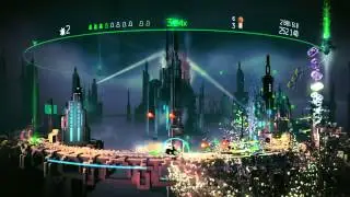 RESOGUN DLC Challenge - Save All Humans Only Moving Right - Acis GOLD MEDAL