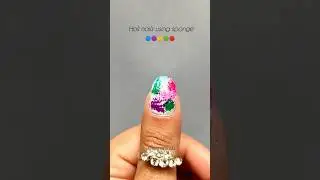 Easy Holi nail Art design for beginners #shorts #nails #nailart