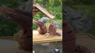 Outdoor Guinea Fowl Cooking with Nature #shorts #asmr #outdoorcooking #cookingvideo #food #cooking
