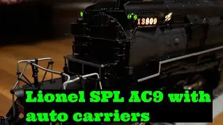 Lionel SPL AC9 #3809 with auto carriers #lioneltrains #modeltrains (please read description) 