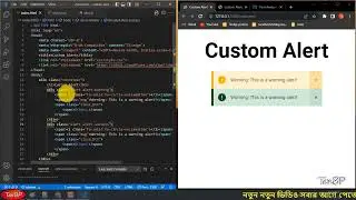 Custom Warning Alert Notification using HTML CSS  and JavaScript |