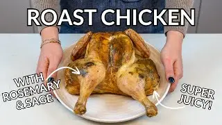 SIMPLE Roast Chicken with Rosemary & Thyme (Crispy Skin & Juicy!)