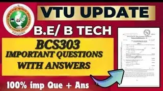 vtu 3rd sem operating systems | BCS303 questions paper with solutions #BCS303
