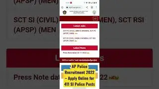 AP Police Recruitment 2022 &ndash; Apply Online for 411 SI Police Posts@GovermentJobalertsalloverIndia