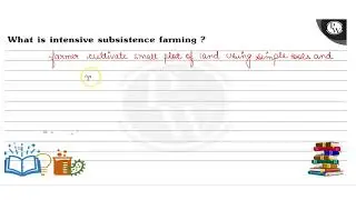 What is intensive subsistence farming ?