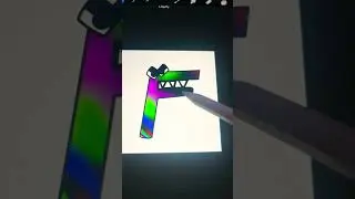 Alphabet lore #fyshorts #shorts #tiktokart #pixelart #satisfying #alphabetlore #F #black