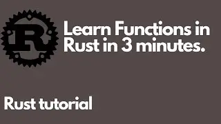 Learn functions in Rust Programming Language Tutorial. #rust