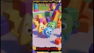 🎲Shape Friends with Toys🧸#ZooZing Kids #shorts
