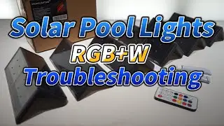 SHONE Color-Changing L Shaped Solar Pool Light Installation