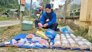 Harvest ginger, rattan core, banana, wild tangerine, herbs and bring to market to sell.