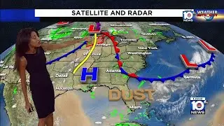 Saharan dust increases temps, decreases humidity
