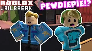I ARRESTED PEWDIEPIE IN JAILBREAK!? Roblox Jailbreak Nub the Bounty Hunter #10