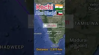 Kochi to Abu Dhabi flight Route ✈️ || India 🇮🇳 to United Arab Emirates 🇦🇪 ||