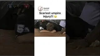 Страшная травма судьи 😬 #бейсбол
