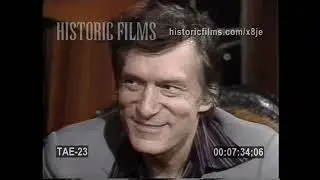 COSMOPOLITAN MAGAZINE EDITOR HELEN GURLEY BROWN WITH HUGH HEFNER AT THE PLAYBOY MANSION 1982
