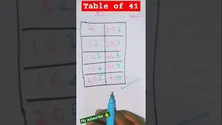 Maths Table trick | Table of 41/41 times table trick #maths #table #ytshorts #viral