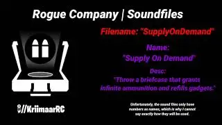 Runway Ability Soundfiles | #RogueCompany