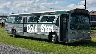 Cold Start 1966 GM New Look Bus first start in 2 months Detroit Diesel 6V71