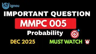 MMPC 005 Important Questions |  MBA |  Meaning & basics of Probability | HINDI