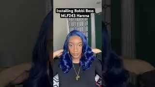 #Bluehair is always the vibe with Bobbi Boss MLF243 Harena #wiginstall  #syntheticwigs #bobbiboss
