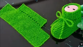 Easy Knitting Baby Booties , Shoes | Baby Socks Knitting | Woolen Socks
