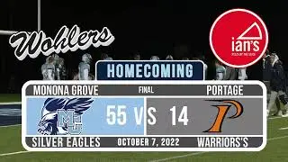 Monona Grove Silver Eagles vs. Portage High School Football 10/7/22
