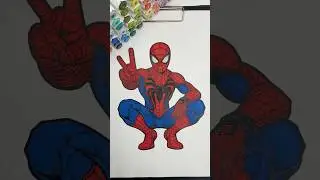 Coloring Web Hero 🕷️ #webhero #coloring #coloringtime #markers #kidsart
