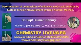 Determination of Composition of unknown Acetic Acid solution by Surface Tension Measurement.