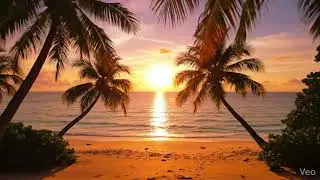 Sunset Reggae Vibes | Tropical Beach Ambience for Relaxation, Study & Sleep #asmr #relaxing 