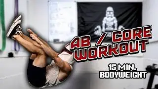 15 Min BODYWEIGHT CORE WORKOUT for Star Wars Fans | Strong Abs | CLONE CAPTAIN: DAY 12