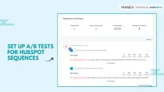 How to Set up AB tests for HubSpot sequences