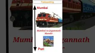 Mumbai to Jagannath Mandir Odisha | Puri SF Express 12145 Route #train #railroads #ytshorts