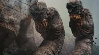 Willow and Madmartigan confront the fearsome fire-breathing Eborsisk - arcade coin-op game vs movie