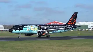 Brussels Airlines A320 OO-SNB in TinTin Comics livery