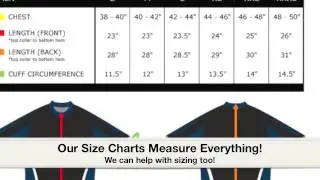 College Cycling Jerseys- Sizing Guidelines