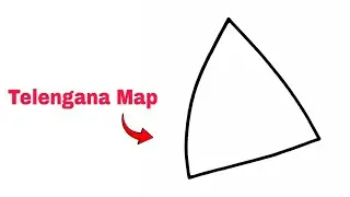 How to draw telengana map easily | telengana map drawing | telengana map |telengana map drawing easy
