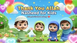 Thank You Allah Nasheed for Kids 🌈 Islamic Rhymes | Urdu Rhymes For Kids | Nursery Rhymes 💚 #rhymes