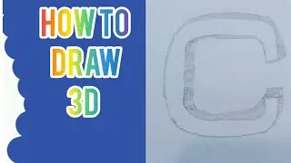 How to draw 3D Letter | Draw 3d letter 