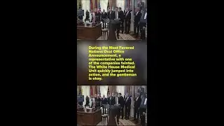 Man faints in the Oval Office